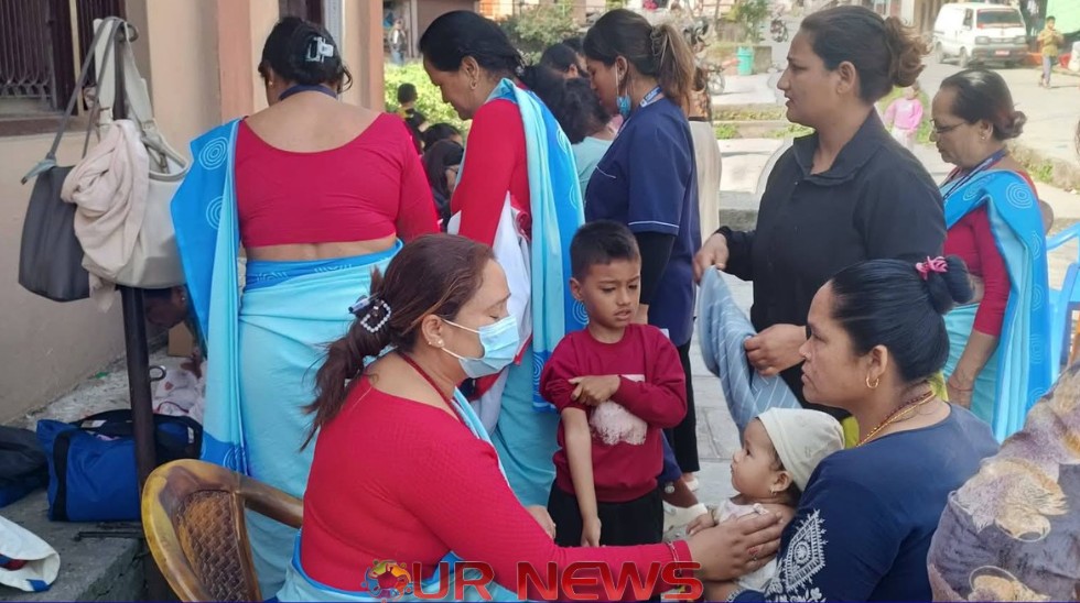 चन्द्रागिरि–४ मा राष्ट्रिय पोषण लेखाजोखा कार्यक्रम सुरु, ६ महिनादेखि ५ वर्षसम्मका बालबालिकाको स्वास्थ्य अवस्था अभिलेखीकरण गरिँदै