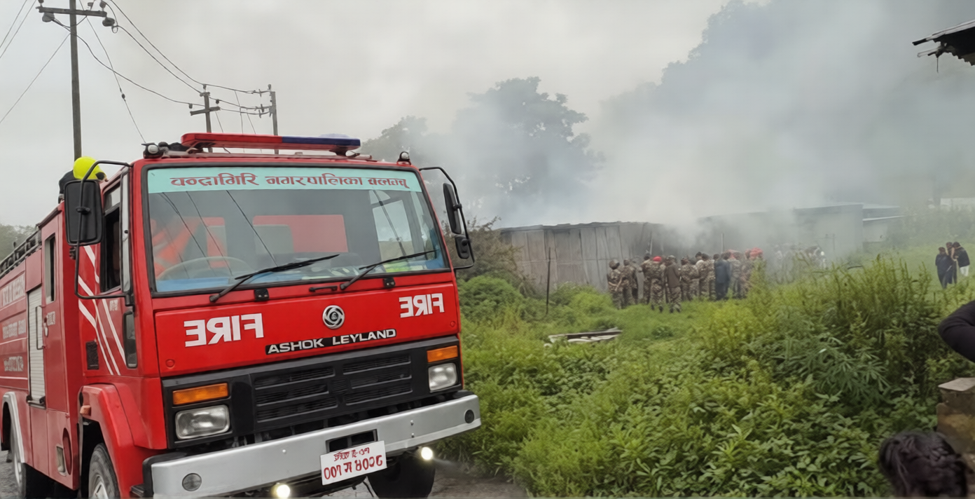 चन्द्रागिरिस्थित एक उद्योगमा आगलागी, क्षतिको विवरण आउन बाँकी