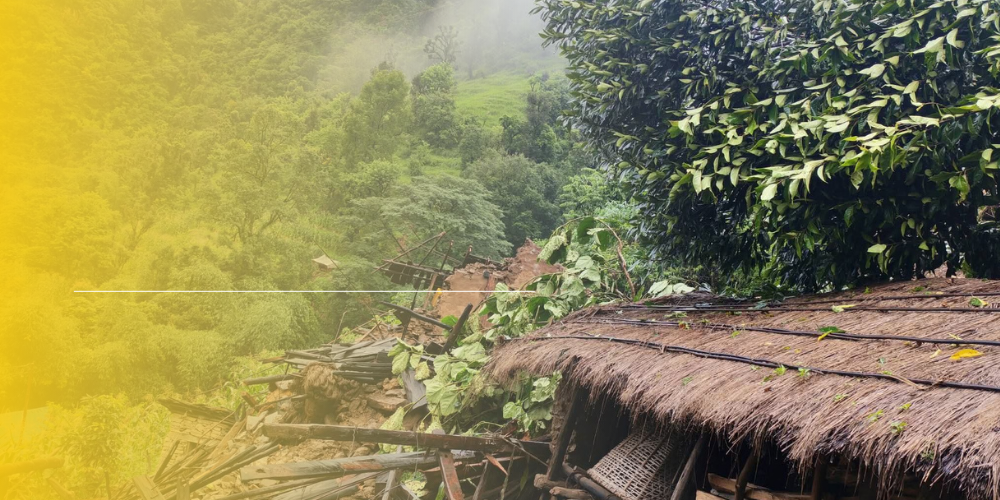 रोल्पाको सुनछहारीमा पहिरोले दुई घर पुरिए, चार जना बेपत्ता