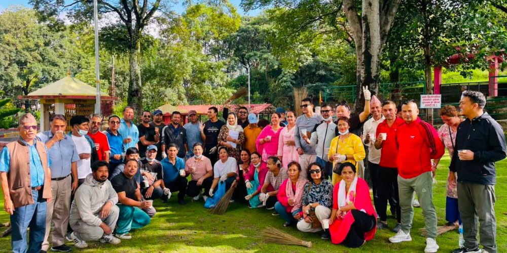 विश्व युवा दिवसमा विष्णुदेवी मन्दिर परिसरमा सरसफाइ