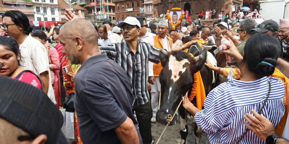 दिवङ्गत आफन्तको सम्झनामा गाईजात्रा, शोकसँगै हाँसो र व्यङ्ग्यको उत्सव