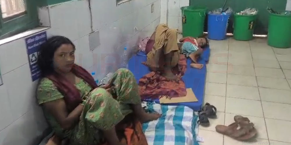 बिरामीको चाप बढेपछि गजेन्द्र नारायण सिंह अस्पतालको आकस्मिक कक्ष अस्तव्यस्त