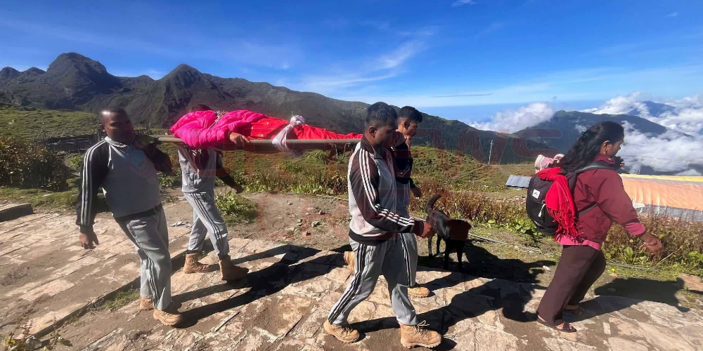 गोसाइँकुण्डमा लेक लागेर बिरामी तीर्थयात्रीको सेनाद्वारा उद्धार