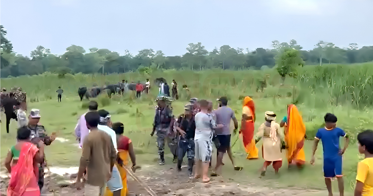 सुस्तामा भारतीय एसएसबीद्वारा निर्माणाधीन बाँध भत्काएको आरोप, स्थानीयको विरोध