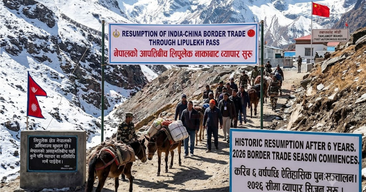 नेपालको आपत्तिबीच लिपुलेक नाकाबाट भारत–चीन सीमा व्यापार पुनः सुरु