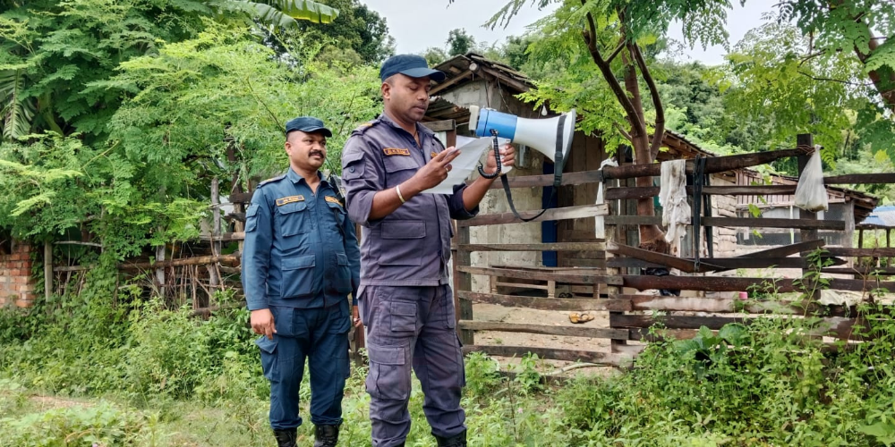 सर्वसाधारणलाई सुरक्षित रह्न महोत्तरीमा सुरक्षा निकायको माईकिंग
