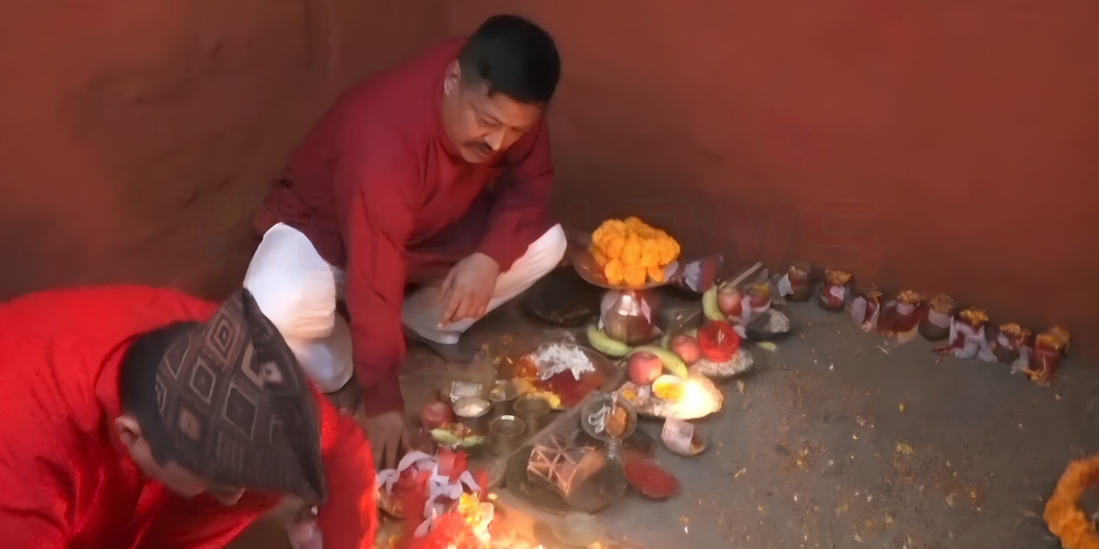 हनुमानढोकाको नासल चोकस्थित दशैं घरमा शुभ साइतमा राखियो जमरा